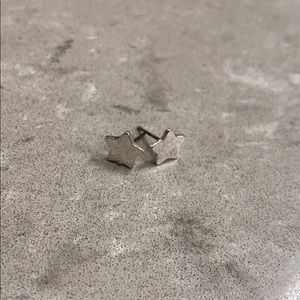 WORN ONCE silver star earrings